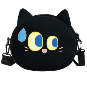黑貓貓頭造型斜背包