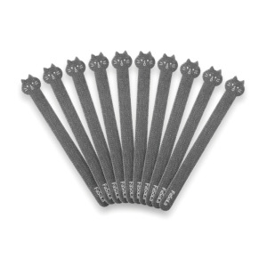 FaSoLa 貓臉造型電源線收納束帶10枚