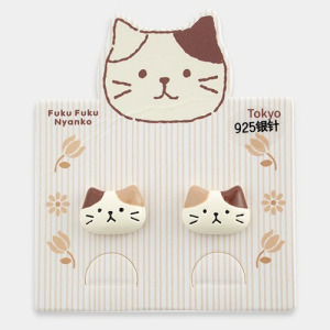 Fuku 福貓 奶酪貓頭耳環
