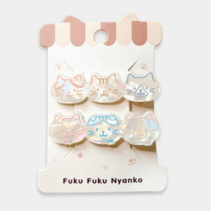 Fuku 福貓頭人魚姬色髮夾 2支