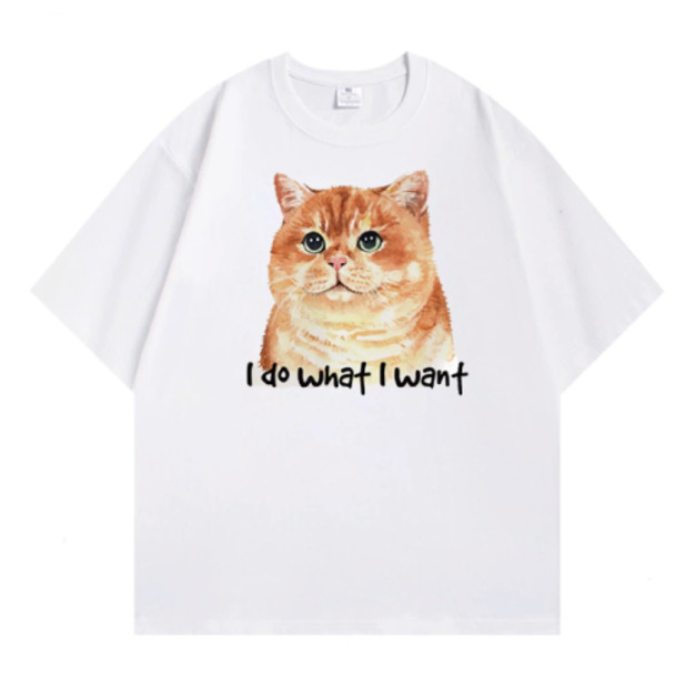 I do what I want橘貓T恤