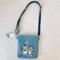 Kusuguru 刺繡貓咪法鬥手機斜背包 (兩色可選)_1