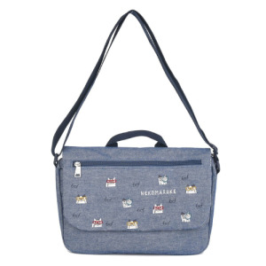 Kusuguru 刺繡貓咪斜背包(三色可選)