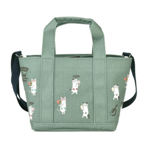 Kusuguru 舞動貓咪手提單肩包(三色可選)