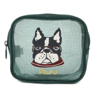 Kusuguru 刺繡保羅法鬥網布收納包