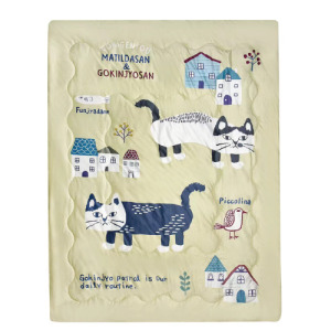 Kusuguru 猫咪超柔絨布料單人棉被-爬貓
