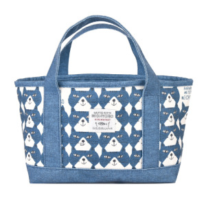 Kusuguru 滿版貓頭手提包-小(兩色可選)