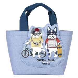 Kusuguru 立體刺繡露西保羅手提包(兩色可選)