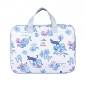 Kusuguru 碎花貓咪防水電腦包(兩色可選)