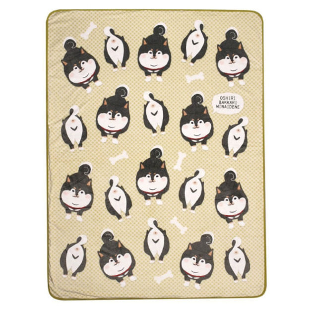 Kusuguru 柴犬法蘭絨毛毯 (兩款可選)