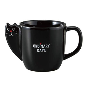 日本偷看貓馬克杯-黑貓