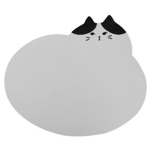 日式貓咪皮革餐桌墊-灰色