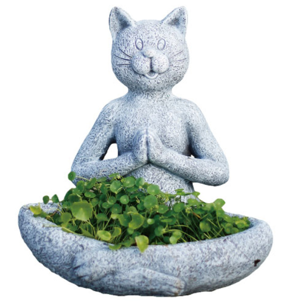 歐式瑜珈貓大花盆(三款可選)