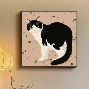 賓士貓系列DIY數字油畫30x30cm(多款可選)
