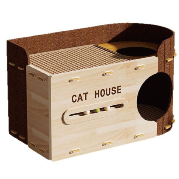 雙層多功能劍麻毛氈貓抓木板窩