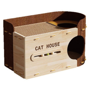 雙層多功能劍麻毛氈貓抓木板窩