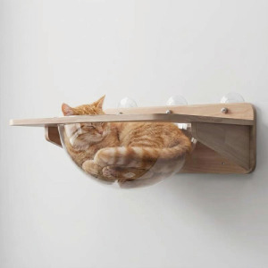 POPO韓系實木太空艙貓吊床-長型大號款