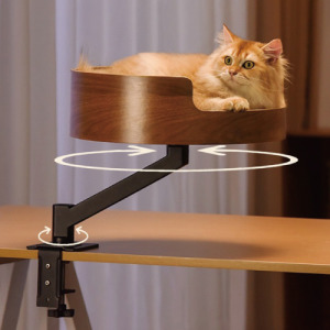 實木桌面旋轉貓窩-基本款