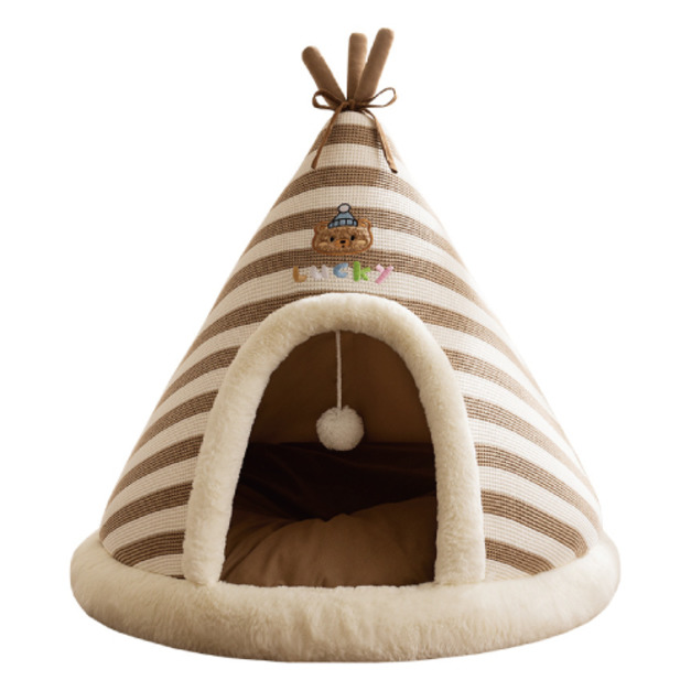 北歐雙色針織帳篷窩(兩色可選)