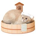 噗撲實驗室 溫泉湯貓抓板