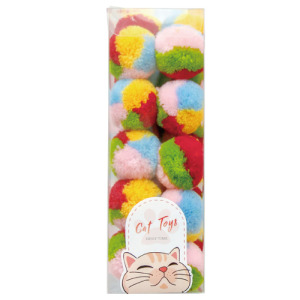 彩虹毛毛球禮盒裝20個