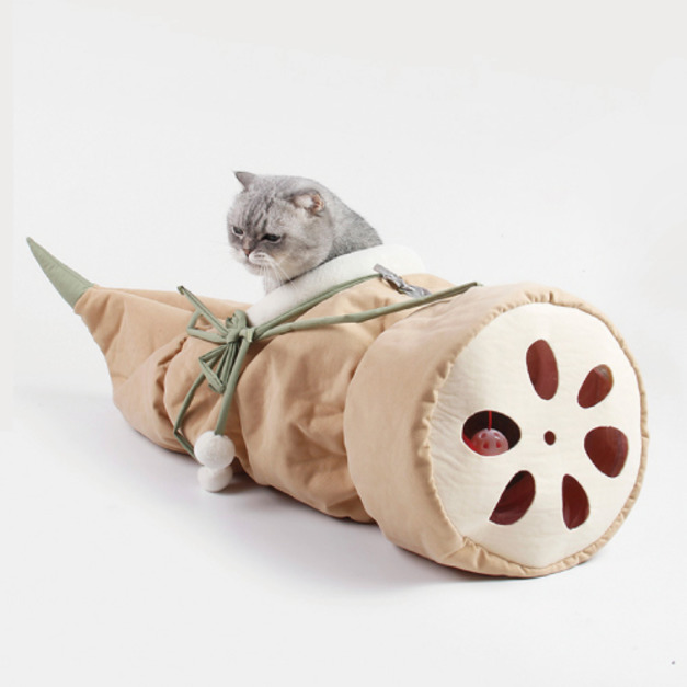 蓮藕貓咪隧道(兩色可選)