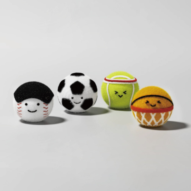 貓咪靜音運動風羊毛球5cm 4入裝