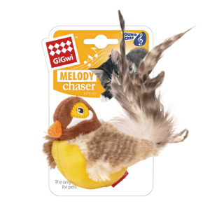 GiGwi仿真動物音效貓玩具-棕色鳥