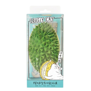 LOVELY CAT 蘿莉貓 榴槤型多功能蹭癢梳-綠色