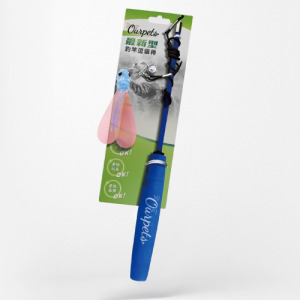 Ourpet's 貓王 藍亮翅幼蝶逗貓棒