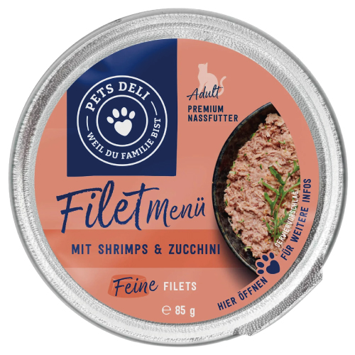 德國 Pets deli 派莉 無骨肉主食餐盒-雞肉+蝦子+貓薄荷 85g