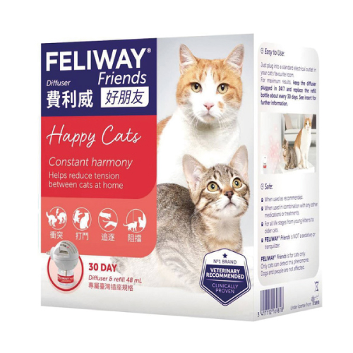 貓咪費洛蒙-法國Feliway 費利威多貓好朋友插電組48mlx1瓶