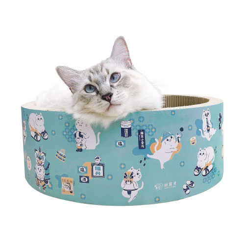 台灣製   LOVELY CAT 文創復古風猫抓窩-復古風 (直徑44cm)