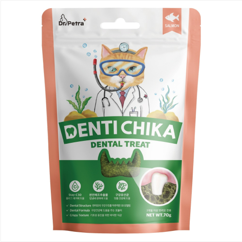 Dr. Petra 沛特拉醫生 貓咪潔牙餅-鮭魚口味 70g