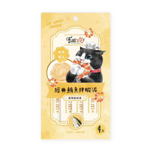 Eat's 易特廚肉泥-經典鮪魚拌蝦泥(鮪魚+蝦)15gx4條