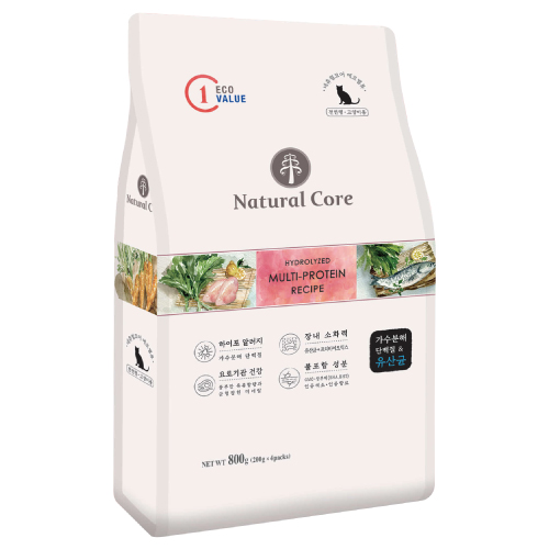 「買一送一」韓國 NATURAL CORE 自然核心 低敏水解蛋白貓糧-雞肉+鮭魚 5kg「效期2026/02」