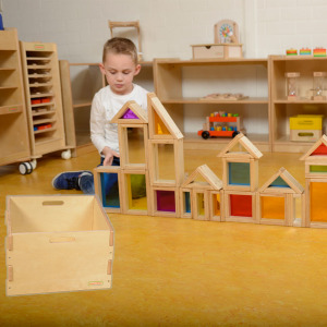 2025學年巨型彩色透視積木51件套裝(含收納箱+教案)｜智匯幼教