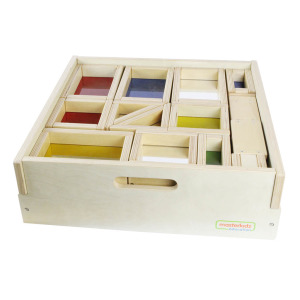 2025學年巨型彩色透視及鏡面積木29件套裝(含收納箱+教案)｜智匯幼教