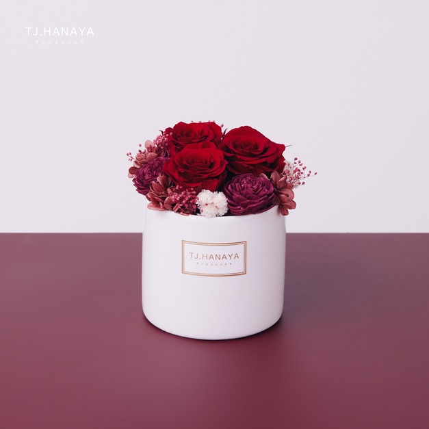 永生玫瑰大盆花＃紅