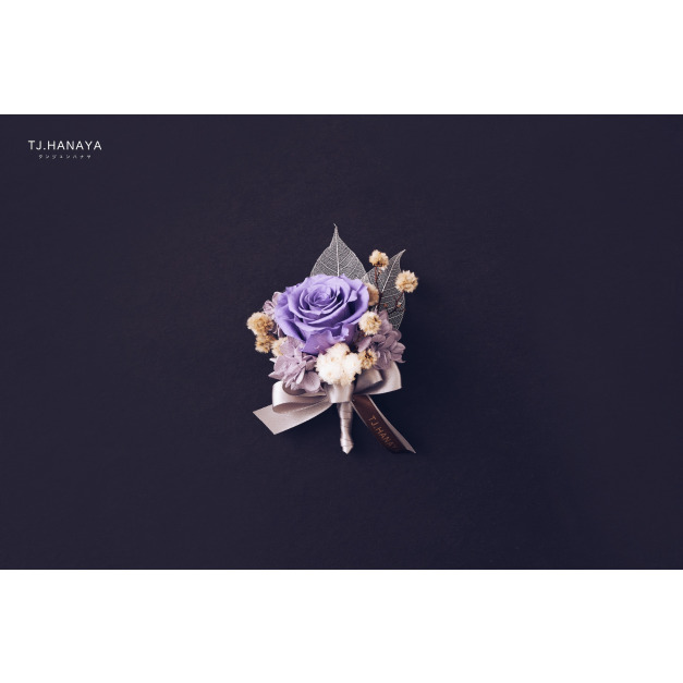 永 生 玫 瑰 胸 花＃紫