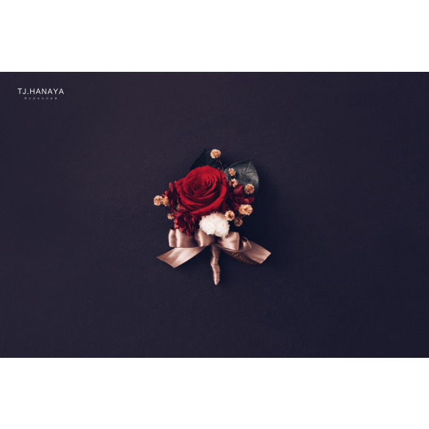 永 生 玫 瑰 胸 花＃紅