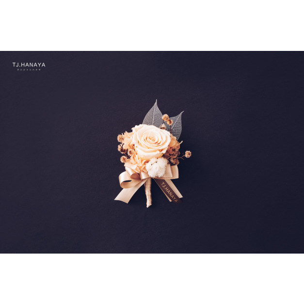 永 生 玫 瑰 胸 花＃橙