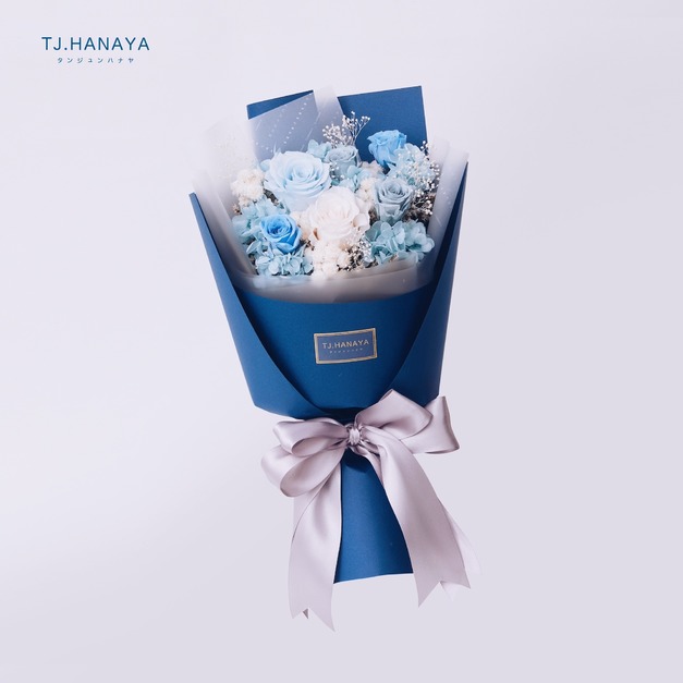 白色情人節＃永生大玫瑰花束