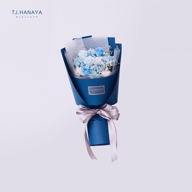 白色情人節＃永生小玫瑰花束