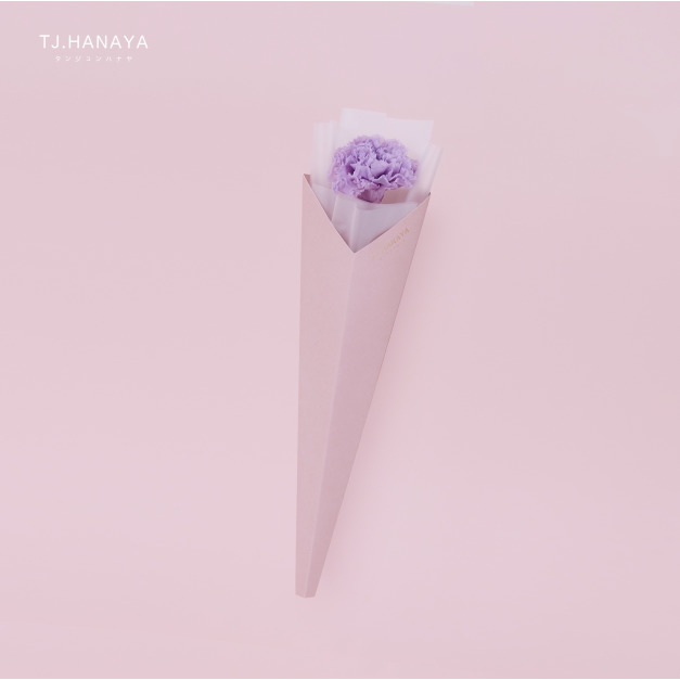 單朵永生康乃馨＃紫