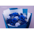 永生玫瑰畢業花束＃靛藍_4