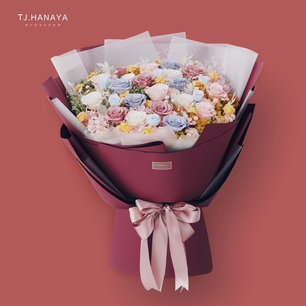 永 生 玫 瑰 花 束＃PB055