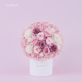 永生玫瑰盆花＃柔粉玫瑰