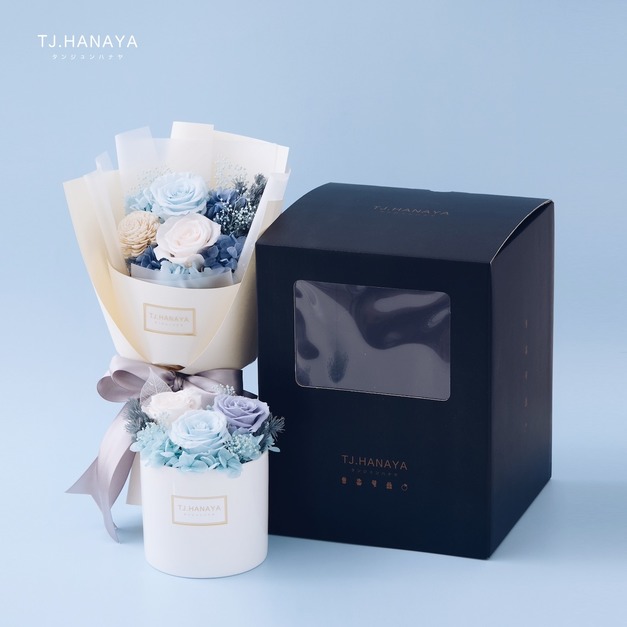 情人節優惠組合｜大圓藍花束