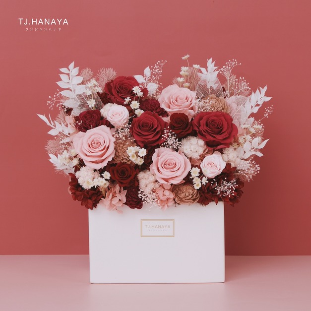 永生長型盆花｜復古紅